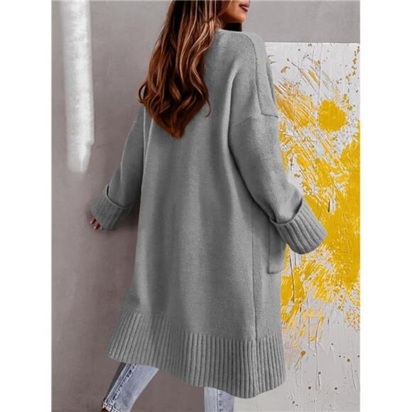 Cardigan Sweaters for Women Grey - Picture 3 of 5